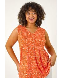 Roman Curve - V-Neck Swing Vest Top - Lyst