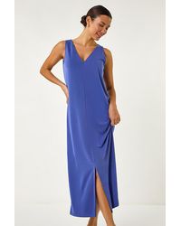 Roman - Soft Pique Stretch Midi Dress - Lyst