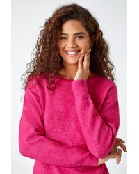 Roman - Crew Neck Stretch Jumper - Lyst