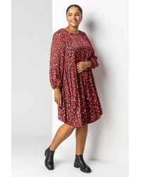 Roman Curve - Leopard Print Tunic Dress - Lyst