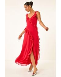 D.u.s.k - Frill Maxi Dress - Lyst