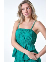 D.u.s.k - Cotton Broderie Vest Top - Lyst