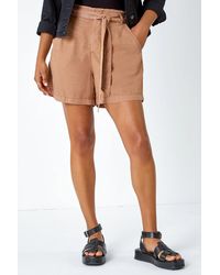 Roman - Relaxed Elastic Tie Waist Pocket Shorts - Lyst