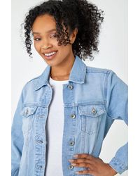 Roman Petite - Bleached Denim Jacket - Lyst