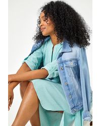 Roman Petite - Stripe Print Shirt Dress - Lyst