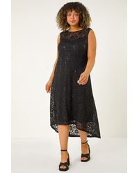Roman Curve - Sequin Lace Sweetheart Dress - Lyst