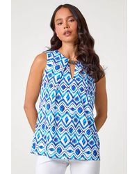 Roman Petite - Aztec Print Chain Stretch Top - Lyst