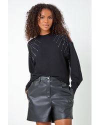 D.u.s.k - Sparkle Cold Shoulder Jumper - Lyst