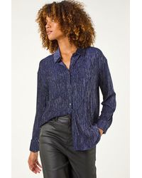Roman - Shimmer Textured Stretch Shirt - Lyst
