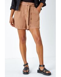 Roman - Relaxed Elastic Tie Waist Pocket Shorts - Lyst