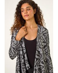 Roman - Abstract Stretch Waterfall Cardigan - Lyst