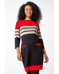 Roman - Originals Petite Stripe Print Pocket Jumper Dress - Lyst