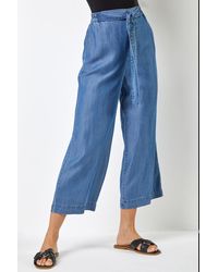 Roman - Waist Tie Detail Culottes - Lyst