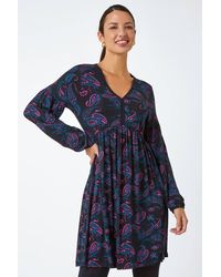 Roman - Paisley Print Stretch Jersey Dress - Lyst
