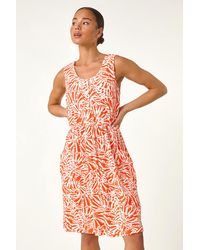 Roman Petite - Linen Mix Pocket Dress - Lyst