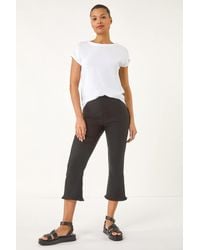 Roman - Trim Flared Cropped Stretch Trousers - Lyst