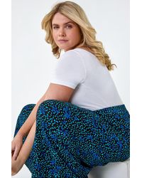 Roman - Curve Ditsy Floral Stretch Maxi Skirt - Lyst