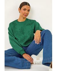 Roman - Floral Embroidered Sweatshirt - Lyst