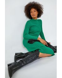 D.u.s.k - Cable Knit Midi Jumper Dress - Lyst