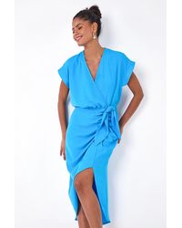 D.u.s.k - Wrap Tie Detail Wrap Dress - Lyst