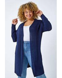 Roman Curve - Longline Cardigan - Lyst