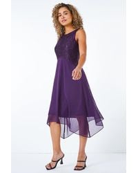 Roman Petite - Lace Bodice Dress - Lyst