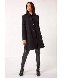 Roman - Buttoned Swing Coat - Lyst