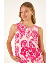 Roman - Paisley Print Shell Top - Lyst