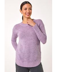 Roman - Nep Fabric Curved Hem Jumper - Lyst