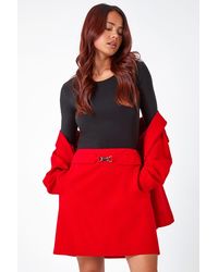 Roman Petite - Toggle Pocket Detail Stretch Skirt - Lyst