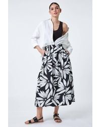 Roman - Floral Cotton Poplin Pocket Skirt - Lyst