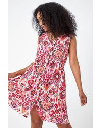 Roman Petite - Aztec Print Tunic Shirt Dress - Lyst