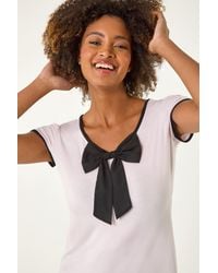 Roman - Bow Front Stretch Top - Lyst