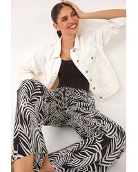 Roman - Palm Leaf Print Pocket Trousers - Lyst