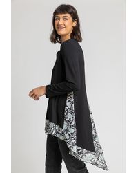 Roman - Floral Print Chiffon Hem Tunic Top - Lyst