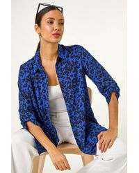 Roman - Swing Shape Animal Print Blouse - Lyst