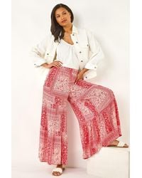 Roman - Tile Tiered Palazzo Trouser - Lyst