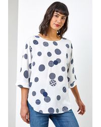 Roman - Abstract Spot Print Top - Lyst