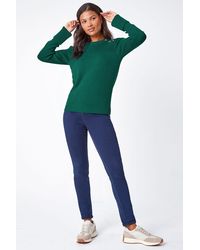 Lilly-and-Hope - Ribbed Button Detail Knitted Jumper - Lyst