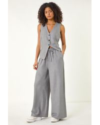 D.u.s.k - Elasticated Waist Wide Leg Trouser - Lyst
