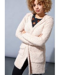 Roman - Fluffy Hooded Cardigan - Lyst