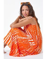 Roman - Tie Dye Print Sleeveless Smock Dress - Lyst