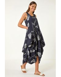 Roman - Abstract Bubble Hem Midi Dress - Lyst