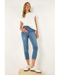 Roman - Embellished Cropped Stretch Jeggings - Lyst
