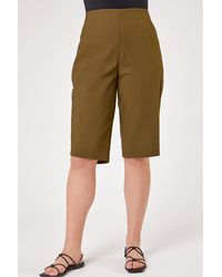 Roman Curve - Knee Length Elastic Waist Stretch Shorts - Lyst