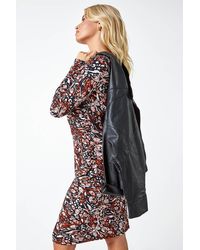 D.u.s.k - Animal Print Ruched Stretch Dress - Lyst