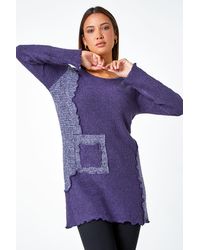 Roman - Textured Pocket Detail Longline Jumper - Lyst