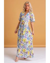 Roman - Dusk Fashion Floral Belted Maxi Dress - Lyst