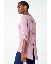 Roman - Bow Back Detail Stretch Top - Lyst