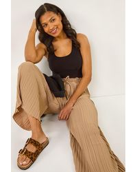 Roman - Pleated Wide Leg Stretch Culottes - Lyst